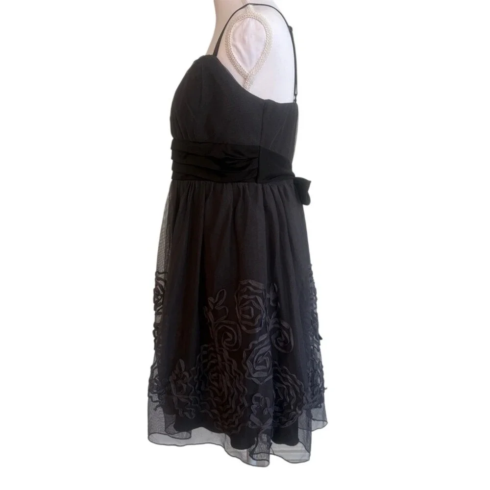 A. Byer Y2K Babydoll Dress‎ 11 Gunmetal Grey Sheer Fairy Grunge Whimsigoth Glam